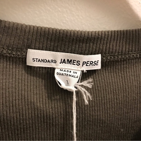 NWT James Perse Ribbed Knit Tank Top 1 platoon olive green cutaway small - Picture 5 of 10